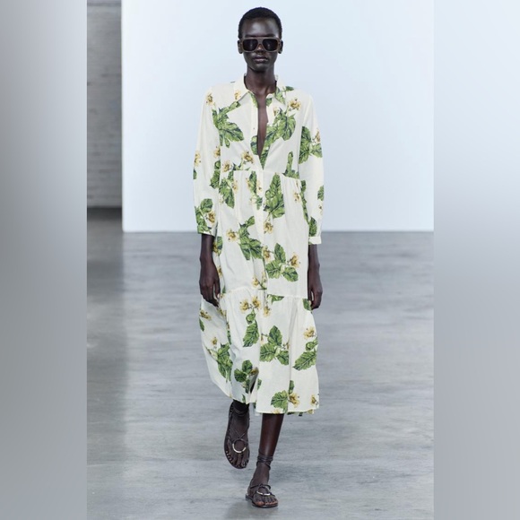 ZARA BLOGGERS’ FAVORITE FLORAL PRINT DRESS ZW COLLECTION - Picture 11 of 16